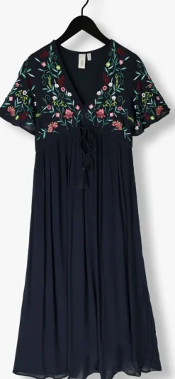 donkerblauwe y.a.s. maxi jurk yaschella ss maxi dress