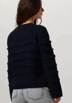 donkerblauwe y.a.s. trui yastimu ls knit pullover