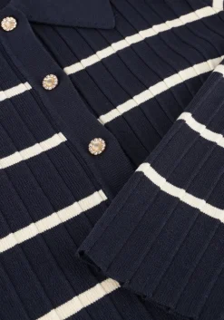 donkerblauwe y.a.s. vest yaslimana ls knit cardigan s.