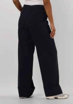 donkerblauwe y.a.s. wijde broek yaspila hmw pant
