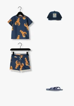 donkerblauwe your wishes t-shirt langosta relaxed tee