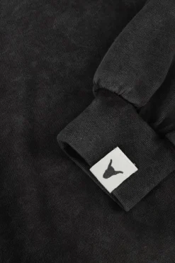 donkergrijze alix mini sweater ruffle vintage sweater