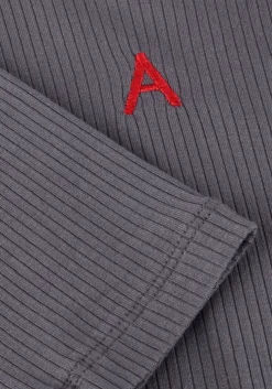 donkergrijze alix the label top ladies knitted modal longsleeve top