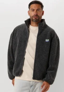 donkergrijze american vintage vest hoktown zip