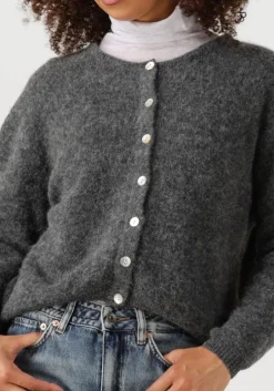 donkergrijze american vintage vest vitow cardigan