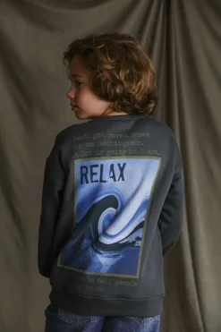 donkergrijze ammehoela sweater rocky