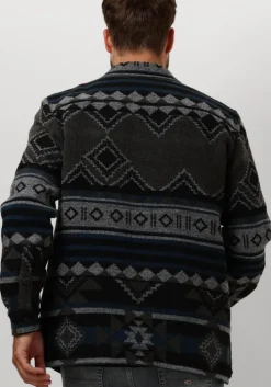 donkergrijze anerkjendt overshirt akoscar check overshirt