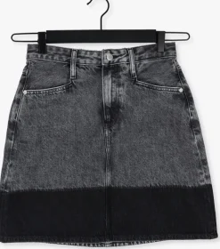 donkergrijze calvin klein minirok a-line utility mini skirt
