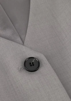 donkergrijze co'couture gilet liane frill tailor vest