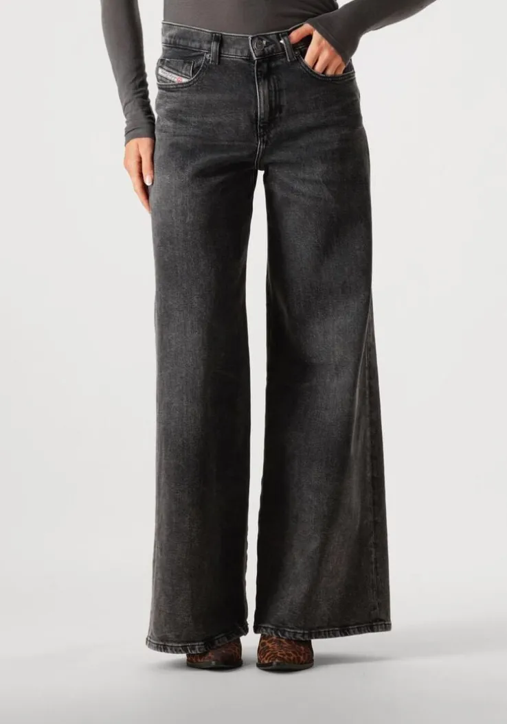 donkergrijze diesel wide jeans 1978 d-akemi