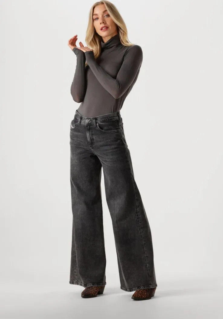 donkergrijze diesel wide jeans 1978 d-akemi