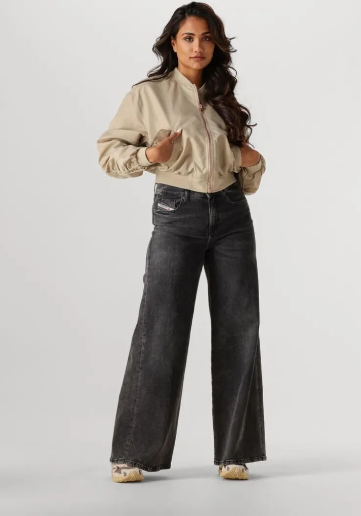 donkergrijze diesel wide jeans 1978 d-akemi