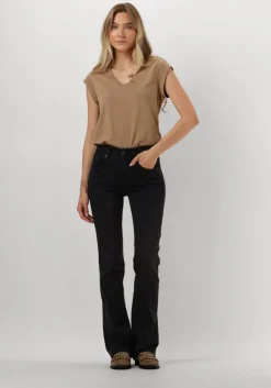 donkergrijze drykorn flared jeans far