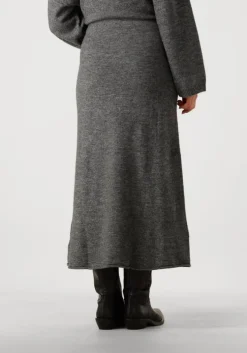 donkergrijze edited maxirok panja knit skirt