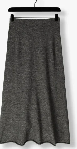 donkergrijze edited maxirok panja knit skirt