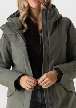 donkergrijze elvine gewatteerde jas signy