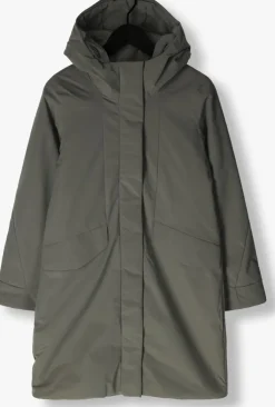 donkergrijze elvine gewatteerde jas signy