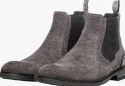 donkergrijze floris van bommel nette schoenen sfm-60039 crepi