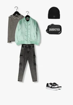 donkergrijze frankie & liberty mom jeans bird cargo