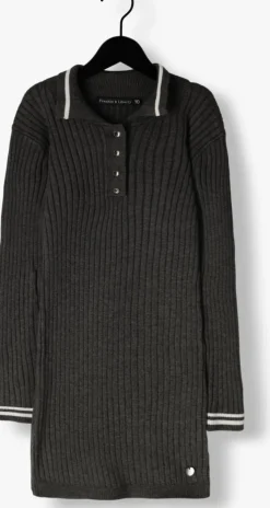 donkergrijze frankie & liberty midi jurk paige knitted dress