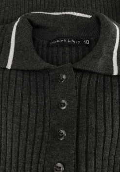 donkergrijze frankie & liberty midi jurk paige knitted dress