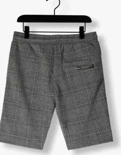 donkergrijze indian blue jeans korte broek jog short check