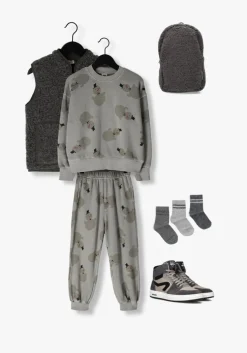 donkergrijze jelly mallow sweater snowman pigment sweatshirt