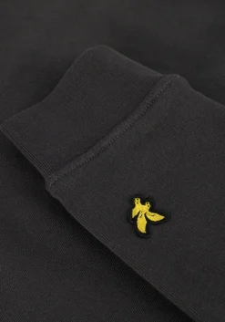 donkergrijze lyle & scott truien/vesten script embroidered hoodie