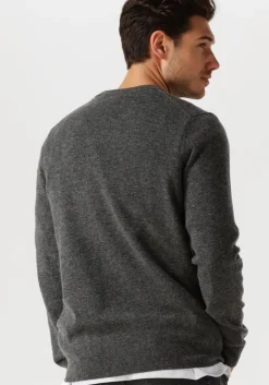 donkergrijze lyle & scott trui lambswool blend crew neck jumper