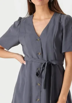 donkergrijze modström mini jurk fanyamd flare dress