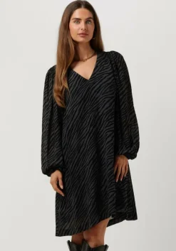 donkergrijze modström mini jurk ariella print dress