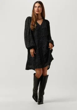 donkergrijze modström mini jurk ariella print dress