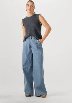 donkergrijze modström top miemd top