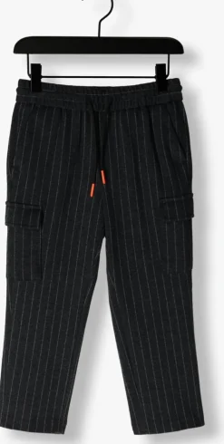 donkergrijze scotch & soda cargobroeken loose tapered knitted