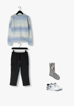 donkergrijze scotch & soda cargobroeken loose tapered knitted