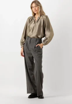 donkergrijze second female pantalon hollanda trousers
