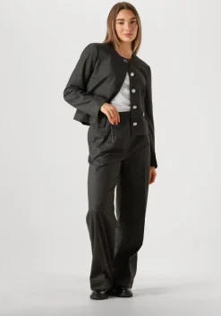 donkergrijze second female pantalon wake trousers
