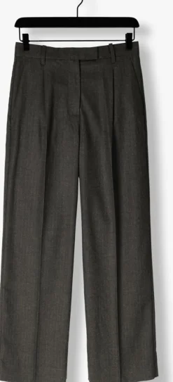 donkergrijze second female pantalon wake trousers