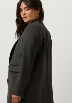 donkergrijze selected femme blazer slfrita ls relaxed blazer