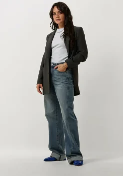 donkergrijze selected femme blazer slfrita ls relaxed blazer