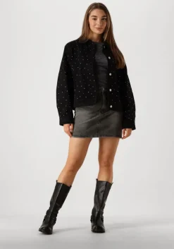 donkergrijze y.a.s. jack yasrista ls denim shacket