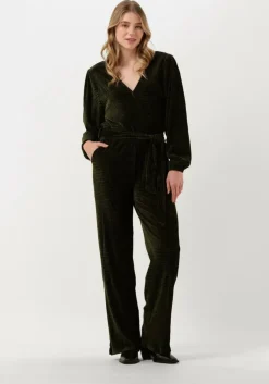 donkergroene another label jumpsuit pache jumpsuit l/s