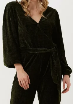donkergroene another label jumpsuit pache jumpsuit l/s