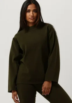donkergroene another label trui luktar knitted pull l/s