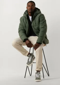 donkergroene butcher of blue trui clifden halfzip