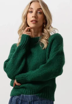donkergroene by-bar trui sonny bulky pullover