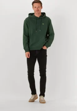 donkergroene calvin klein sweater ls eu 350terry monogram hoodie