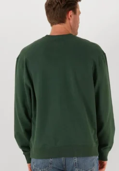 donkergroene calvin klein sweater ls eu 350terry monogram cn sweat