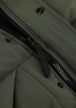 donkergroene cars jeans gewatteerde jas camden