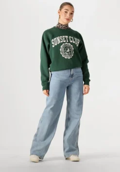 donkergroene catwalk junkie sweater graphic sweater